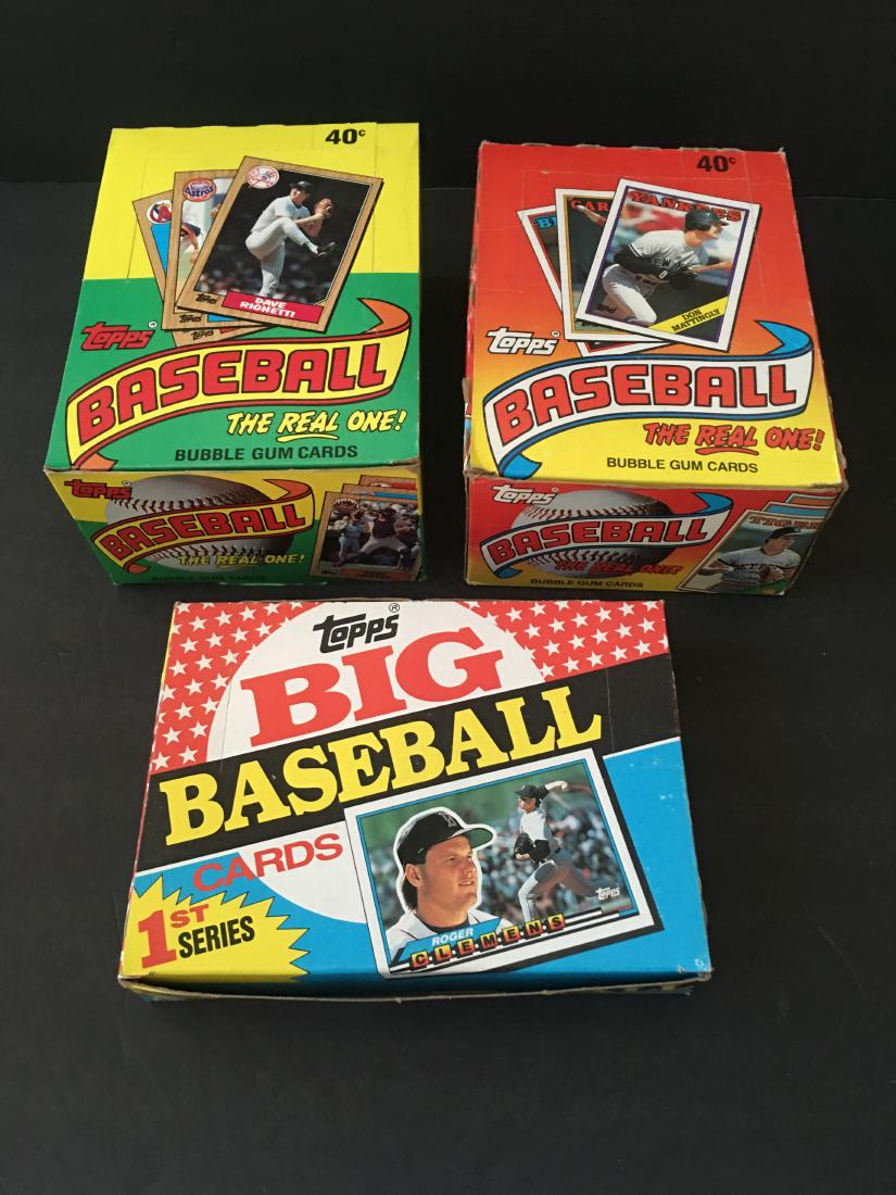 (3) VINTAGE TOPPS BASEBALL WAX PACK BOXES/CASES (1 of 2)