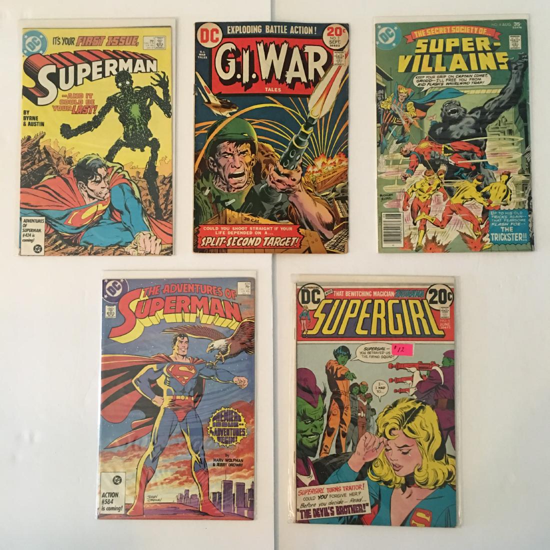 VINTAGE DC COMICS ASSORTED COMIC BOOK LOT OF (5) (1 of 1)