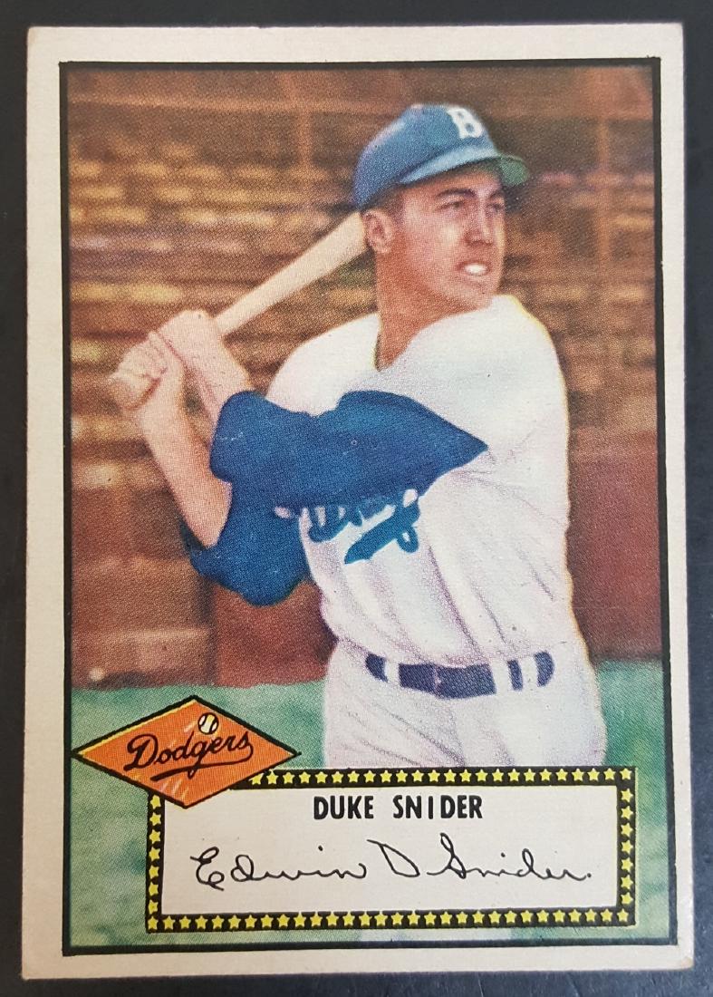 1952 BASEBALL CARD DUKE SNIDER 37 RC BV 500