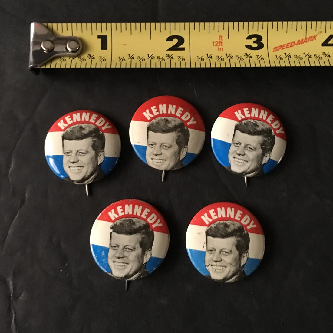 JOHN F. KENNEDY 1960 CAMPAIGN PINS LOT OF (5)