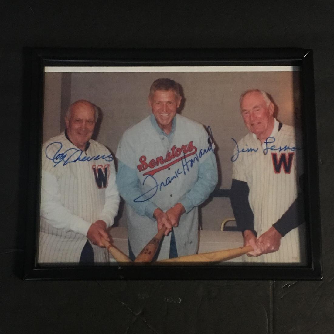 VINTAGE HAND SIGNED X 3 BASEBALL PHOTO W/COA (1 of 1)