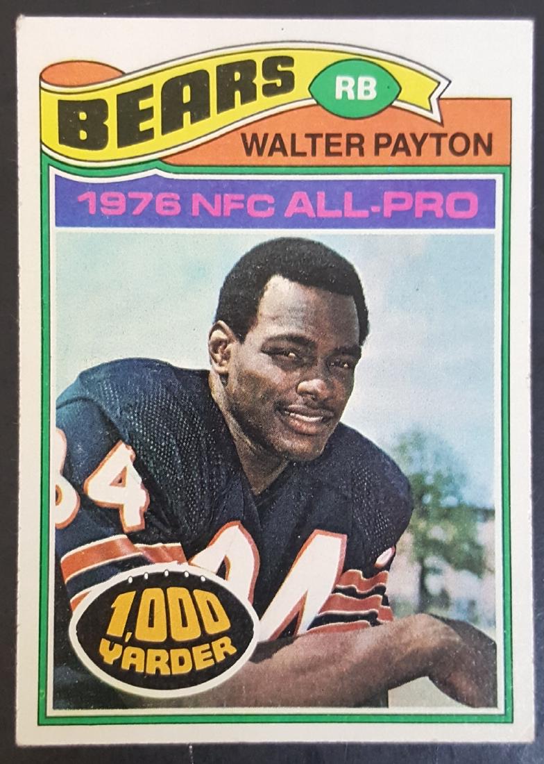 1977 FOOTBALL CARD WALTER PAYTON 360 BV 40