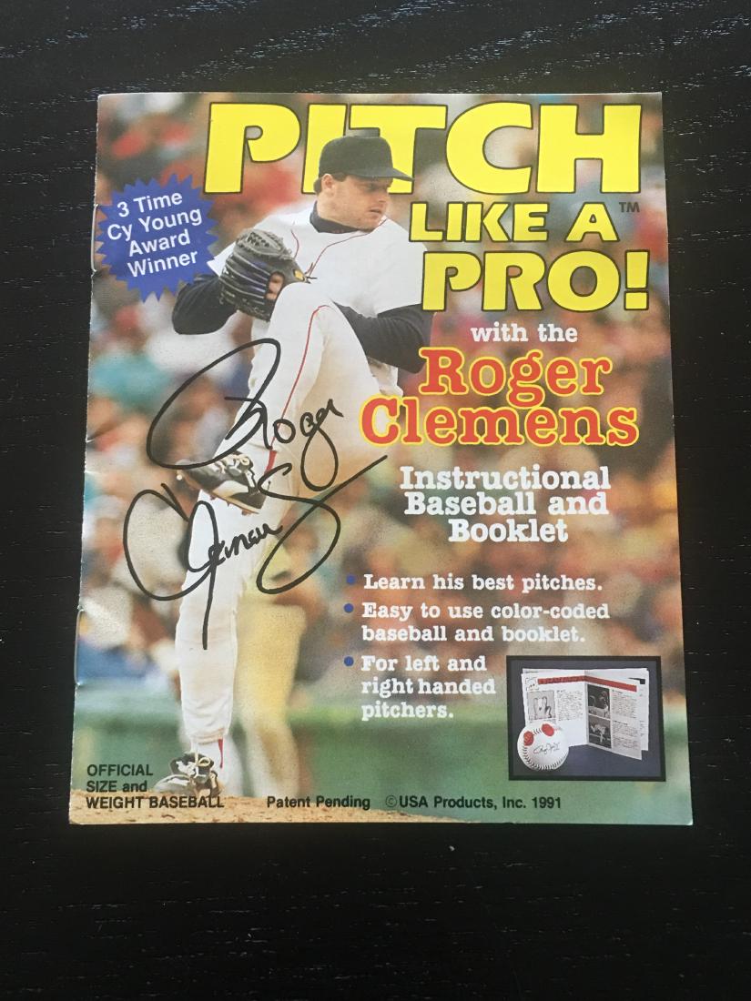 HAND SIGNED ROGER CLEMENS BASEBALL BOOK W/COA (1 of 3)