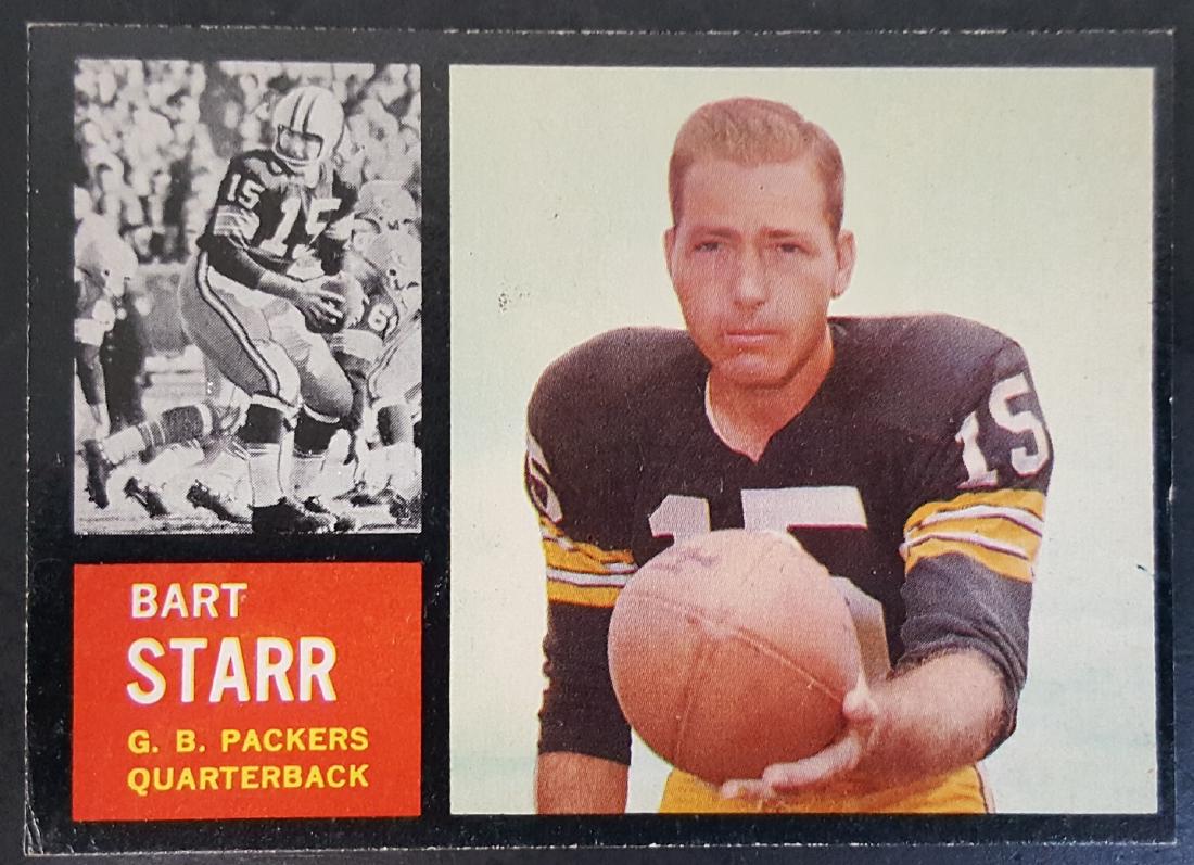 1962 FOOTBALL CARD BART STARR #63 SP BV $125 (1 of 2)