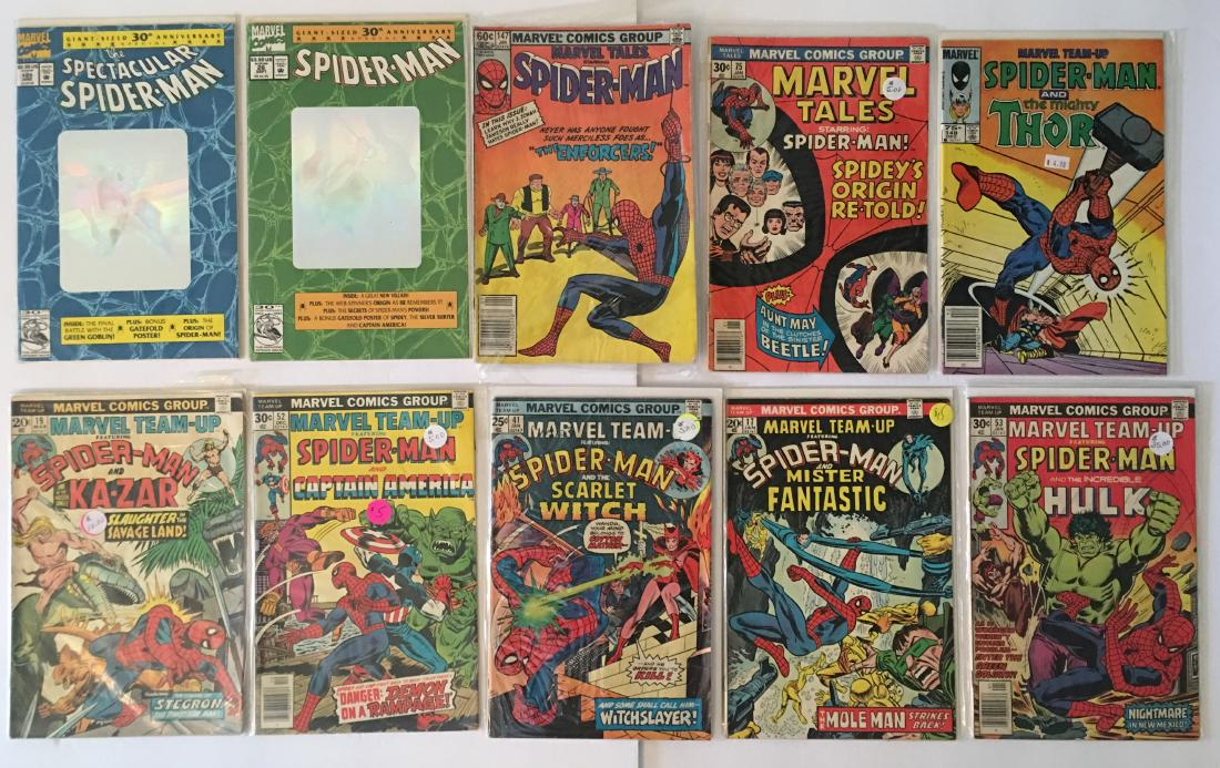 MARVEL COMIC BOOK SPIDERMAN LOT (10) ASSORTED (1 of 1)