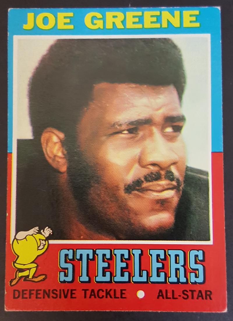 1971 FOOTBALL CARD JOE GREENE #245 RC BV $60: 1971 FOOTBALL CARD JOE GREENE #245 RC BV $60 NRMT CONDITION