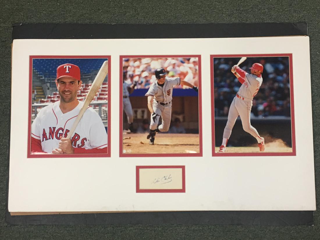 WILL CLARK AUTOGRAPH CUT & PHOTOS W/COA: MATTED WILL CLARK HAND SIGNED CUT & PHOTOS W/COA, READY FOR FRAMING! OVERALL DIMENSIONS 17X29.5"