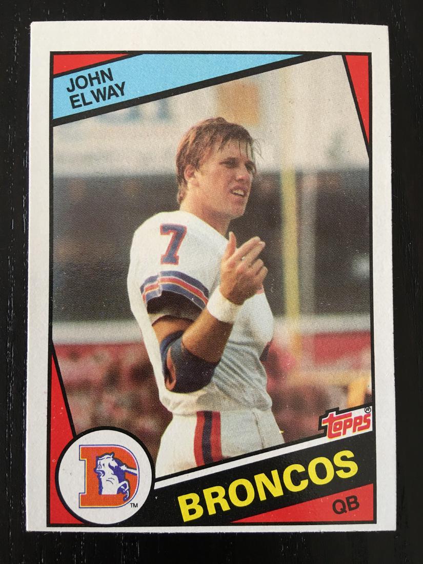 1984 TOPPS FOOTBALL CARD JON ELWAY RC #63: 1984 TOPPS FOOTBALL CARD JON ELWAY RC #63 BV $50