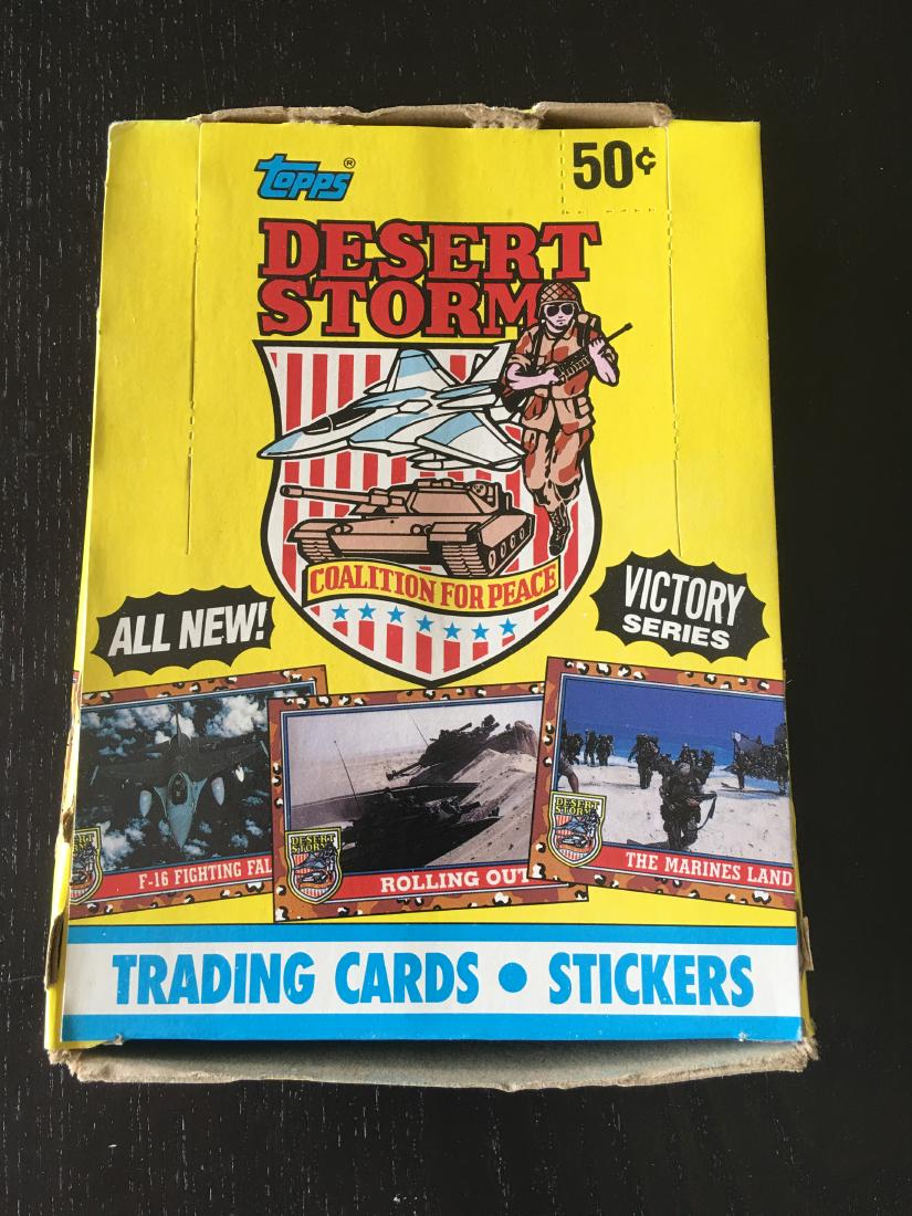 1991 TOPPS DESERT STORM CARDS WAX BOX: 1991 TOPPS DESERT STORM CARDS WAX BOX (36) UNOPENED WAX PACKS