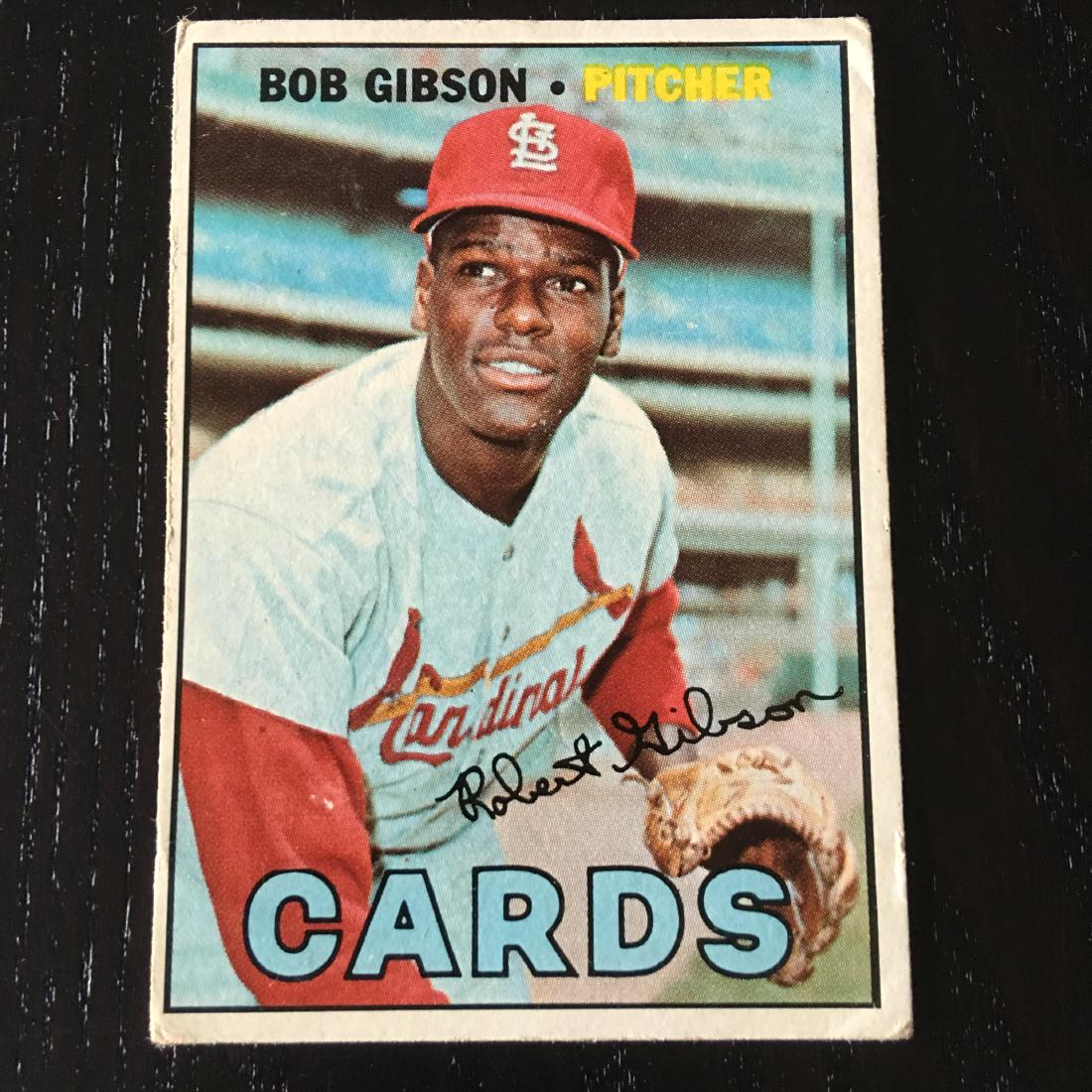 1967 TOPPS BASEBALL CARD BOB GIBSON #210: 1967 TOPPS BASEBALL CARD BOB GIBSON #210