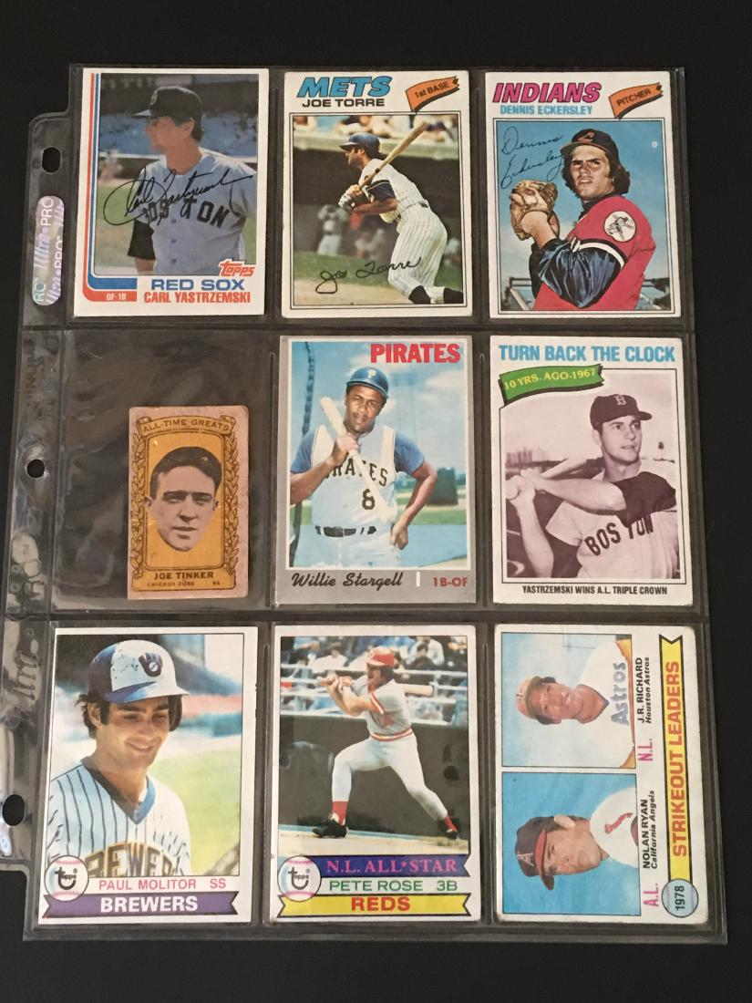 1970S LOT WILLIE STARGELL/PETE ROSE/JOE TORRE: 1970S TOPPS BASEBALL CARD LOT (9) STARGELL/ROSE/TORRE