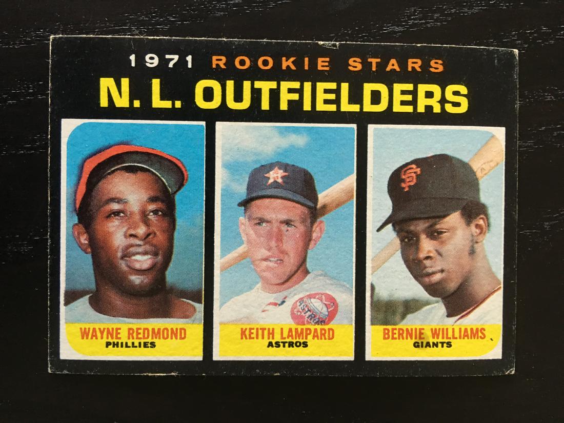 1971 TOPPS REDMOND/LAMPARD/WILLIAMS #728: 1971 TOPPS BASEBALL CARD ROOKIE STARS WAYNE REDMOND/KEITH LAMPARD/BERNIE WILLIAMS #728