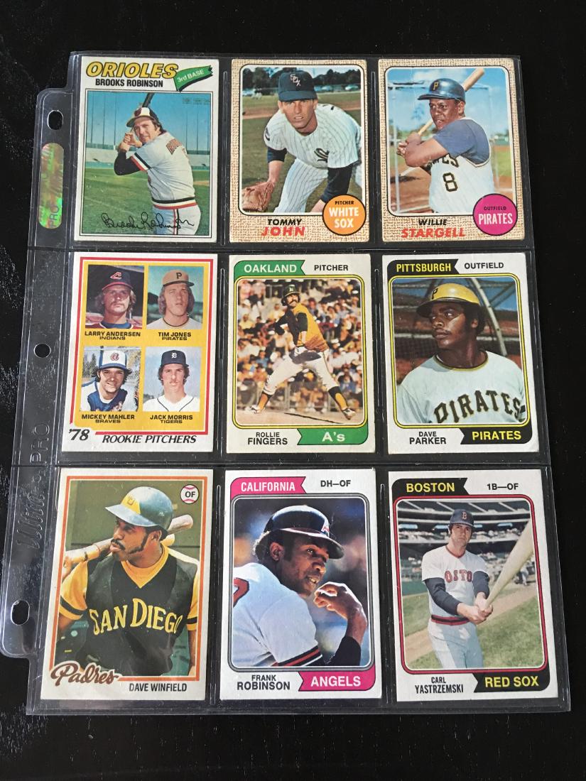 1970S BASEBALL CARD LOT (9) ROBINSON/STARGELL: 1970S BASEBALL CARD LOT (9) ROBINSON/STARGELL