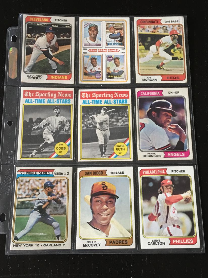 1970S BASEBALL CARD LOT (9) BABE RUTH/AARON: 1970S BASEBALL CARD LOT (9) BABE RUTH/AARON