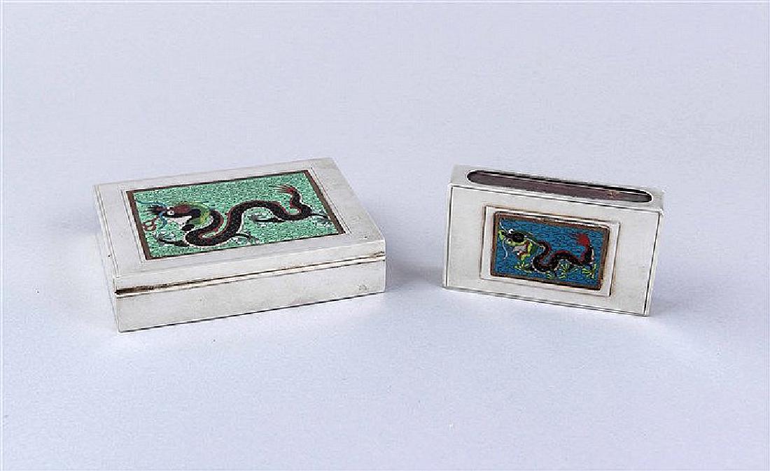 Zigarettendose und Streichholzschachtelhalter, 20. Jh., (1 of 1)