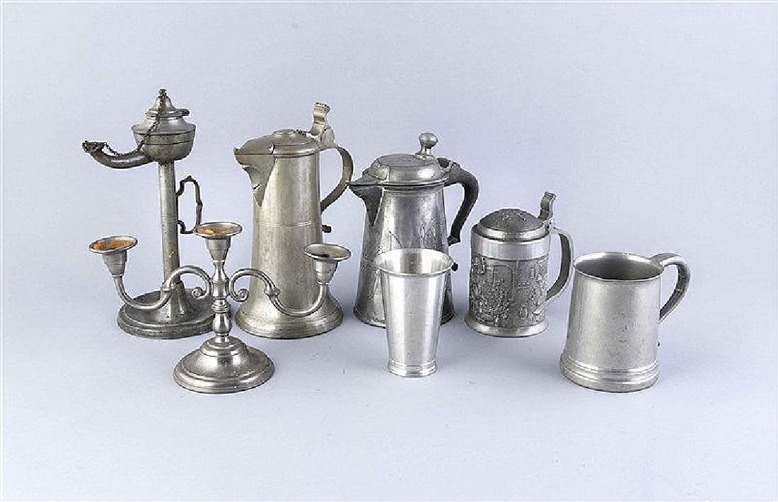 Konvolut von 7 Teilen Zinn, 19. u. 20. Jh., eine (1 of 1)