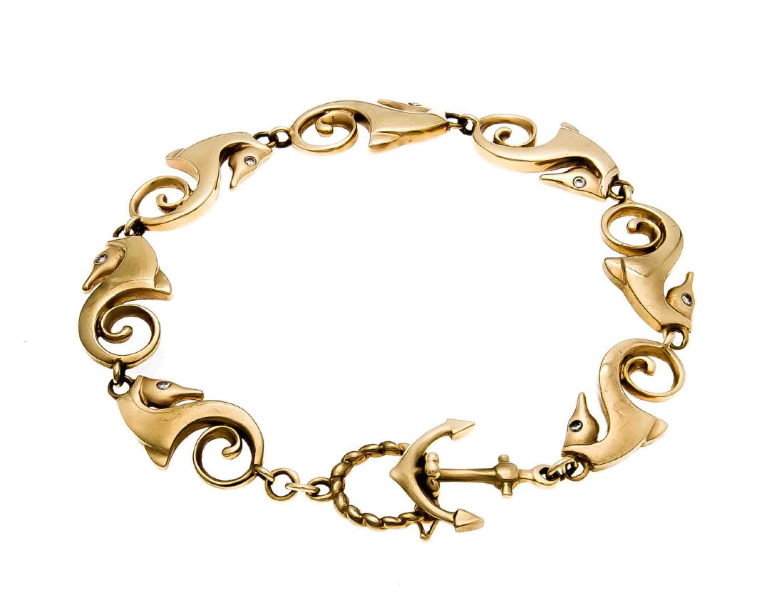 Brillant-Armband Seepferdchen GG 585/000 mit Diamanten, (1 of 1)