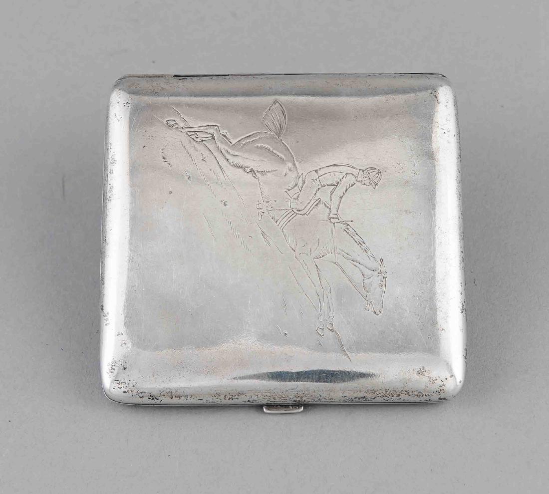 Cigarette case, around 1930, silver 800/000, cover with (1 of 1)