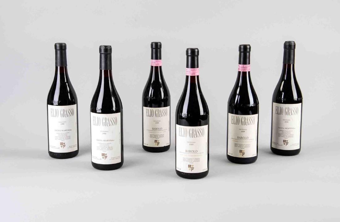 6 Flaschen Elio Grasso Barolo von 1989 und 1990, (1 of 1)