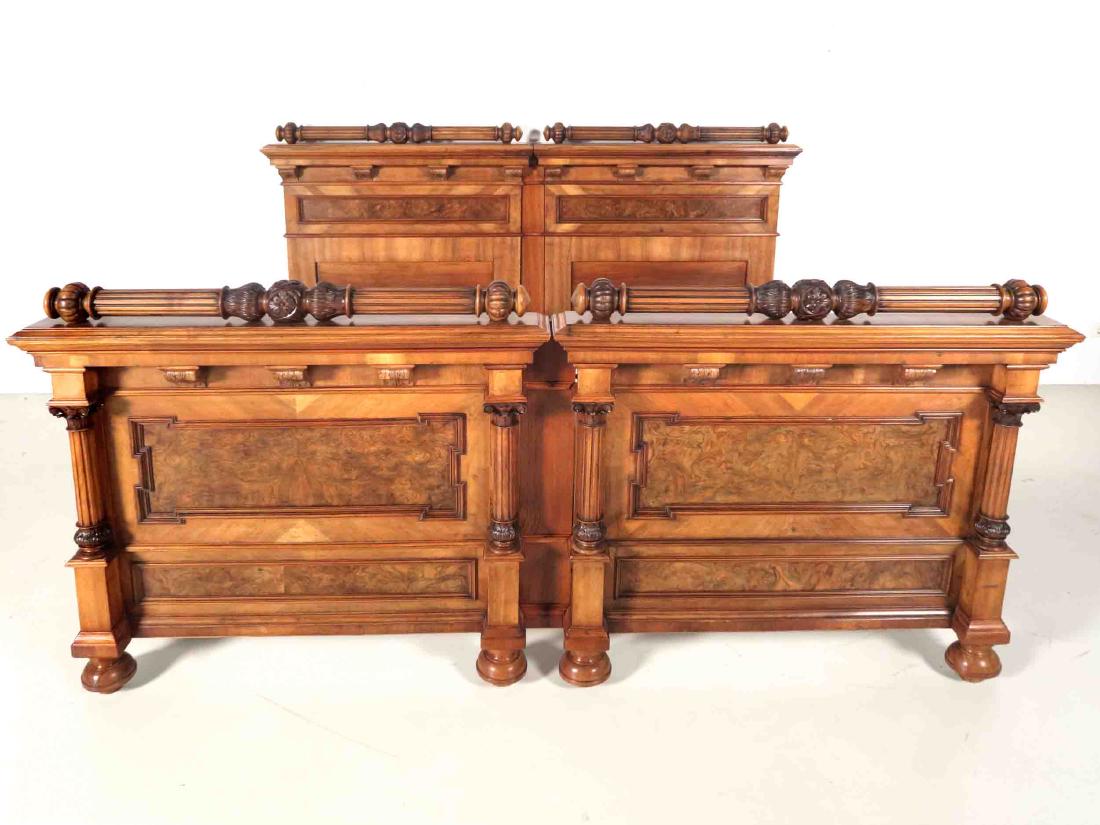 Gründerzeit Prunk - Doppelbett um 1880, wohl Berlin, (1 of 1)