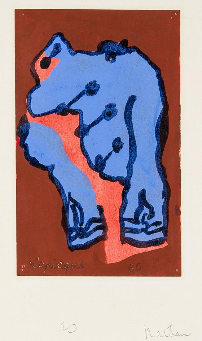 Charles Lapicque (1898-1988), frz: Charles Lapicque (1898-1988), French painter of the École de Paris, ''Uniform'', small workin Goauche / acrylic on light cardboard, u. li. sign., u. re. dat. (19) 60, over., Pinholes in the corners,