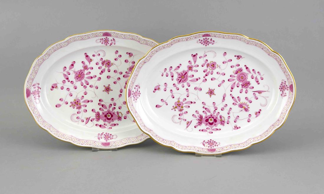 Zwei ovale Platten, Meissen, Marken um 1980, 1 (1 of 1)