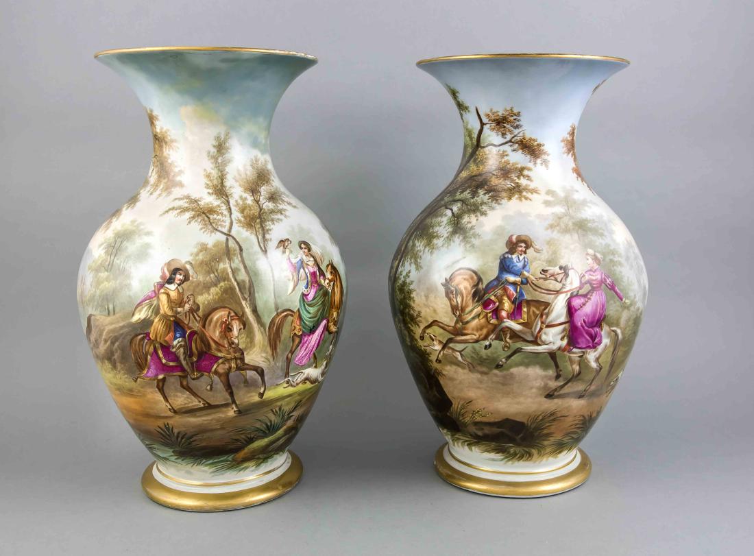 Paar jagdliche Vasen, Frankreich, 19 (1 of 1)