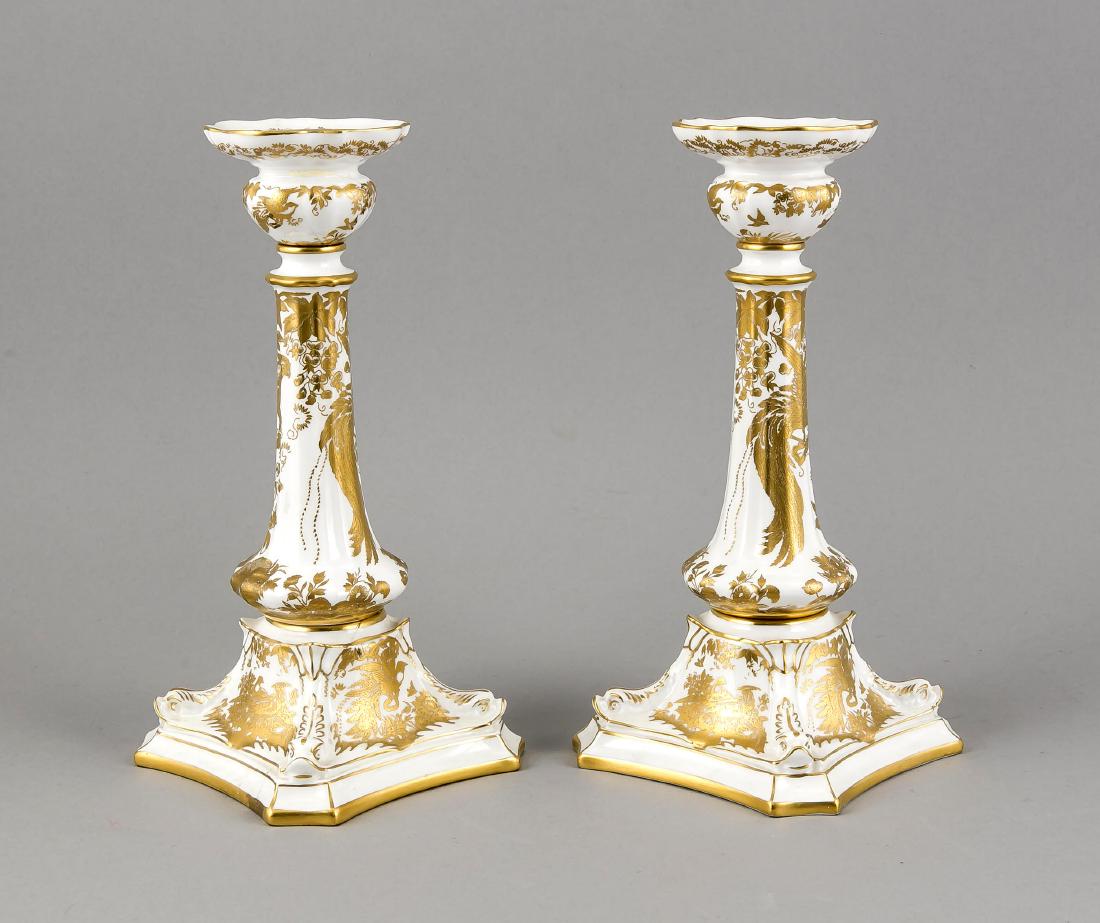 Pair of candlesticks, Royal Crown Derby, England, 20th (1 of 1)