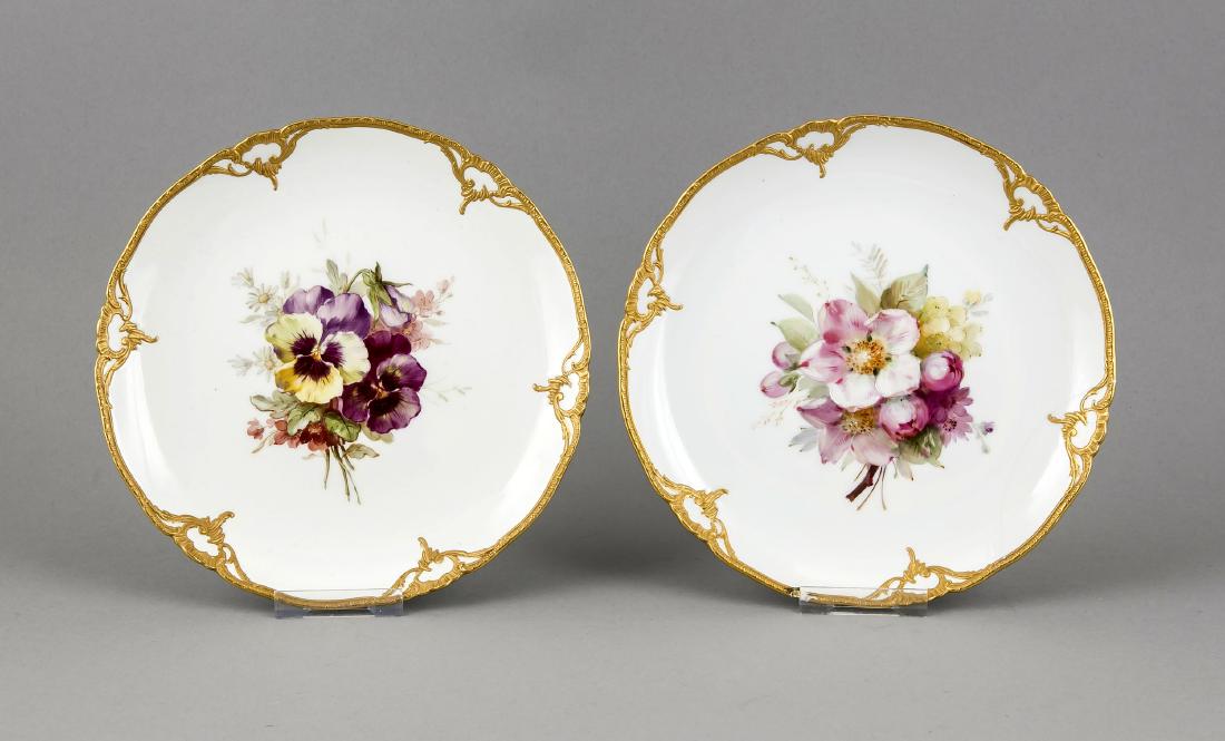 Zwei Teller, KPM Berlin, um 1920, roter Reichsapfel, im (1 of 1)