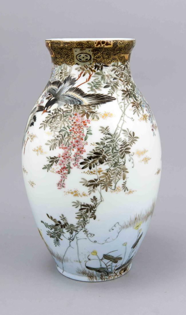 Vase, Japan, around 1900, Meiji-temporal, bulbous body, (1 of 3)
