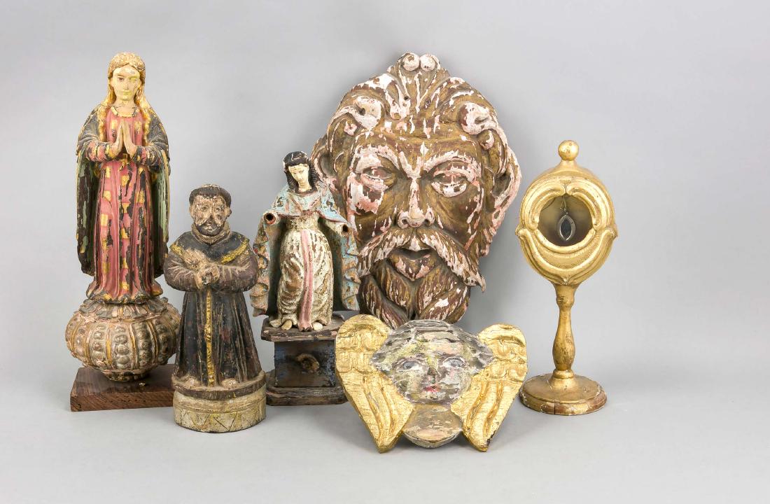 Konvolut von sechs Teilen sakraler Kunst, 18./19. Jh., (1 of 1)