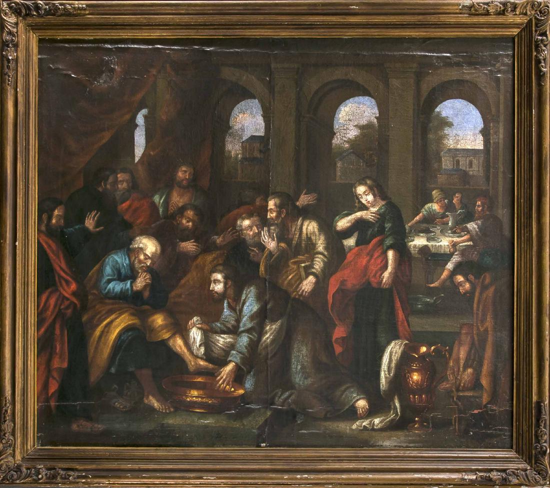 Italian painter of the 17th century, old master, foot