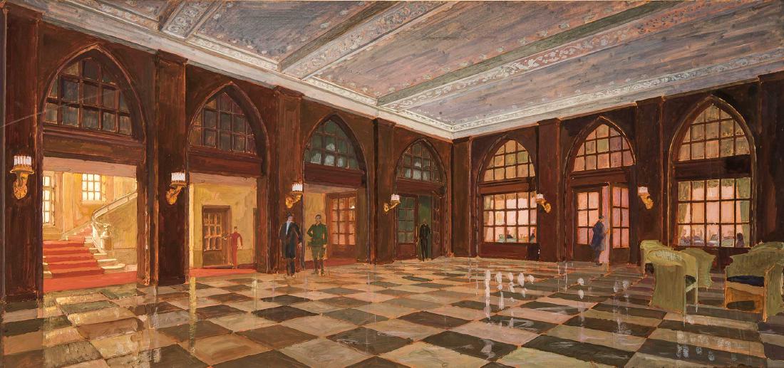 Wilhelm Kimbel (1868-1965), Convolute of 9: Wilhelm Kimbel (1868-1965), Convolute of 9 gouaches/watercolors, up to 70 x 100 cm