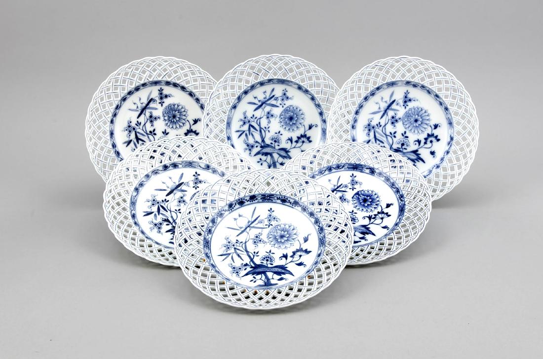 Six perforated plates, KPM Berlin, mark 1763-1800, (1 of 1)