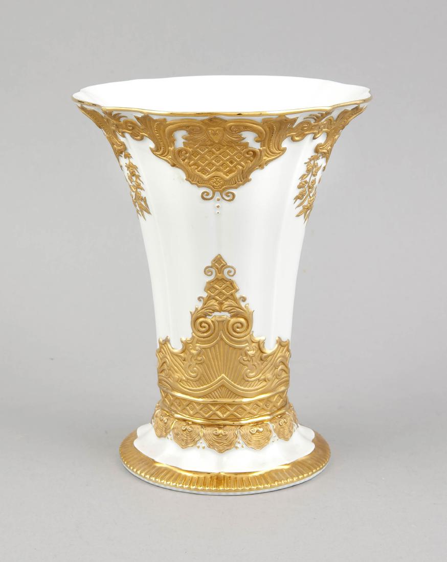 Vase, Meissen, Marke 1970er Jahre, 2. W., Trichterform, (1 of 1)