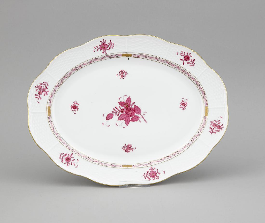 Oval plate, Herend, late 20th century, decor Apponyi in (1 of 1)
