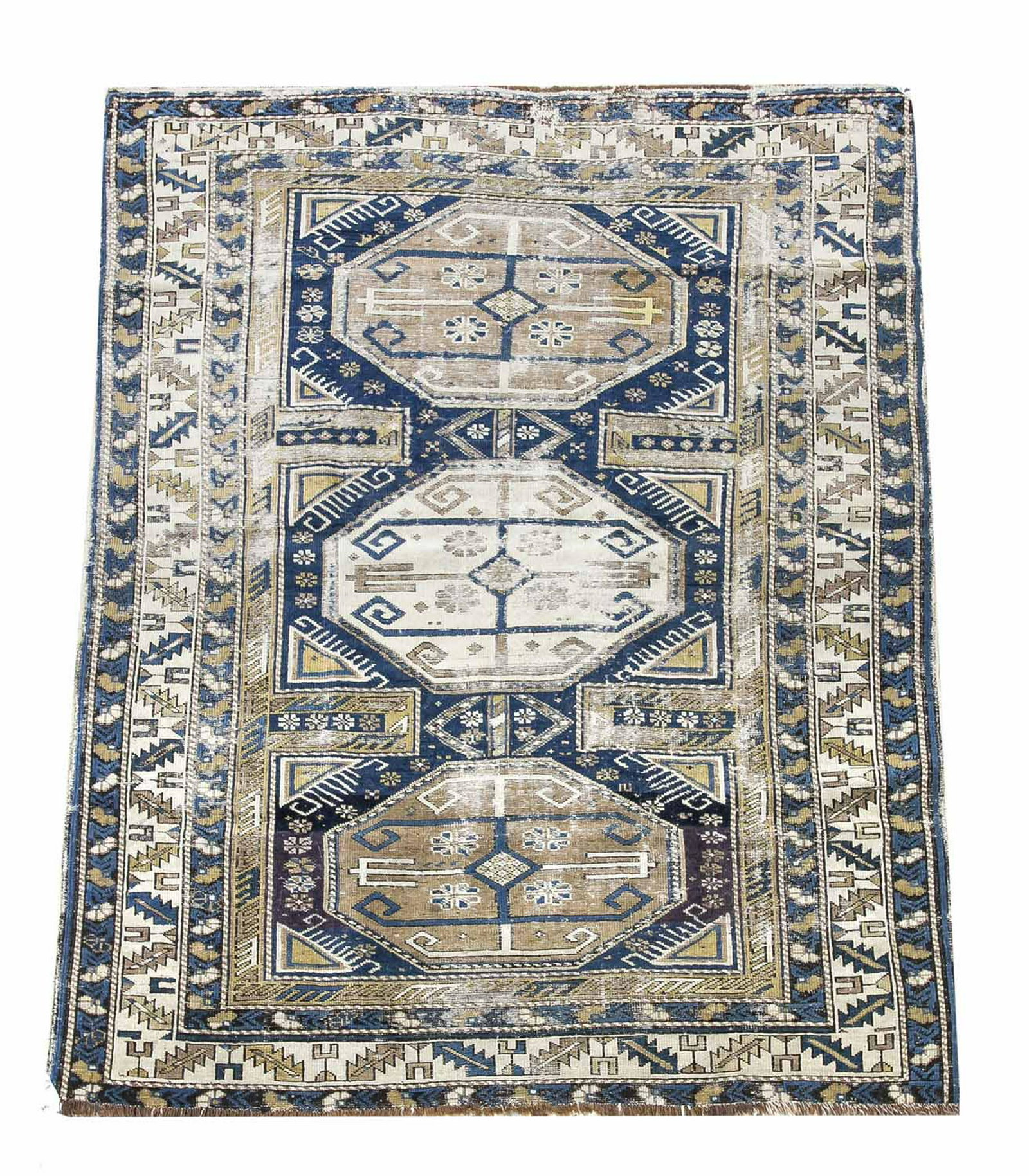 Teppich, gewebt, stark berieben, 113 x 139 cm: Teppich, gewebt, stark berieben, 113 x 139 cm