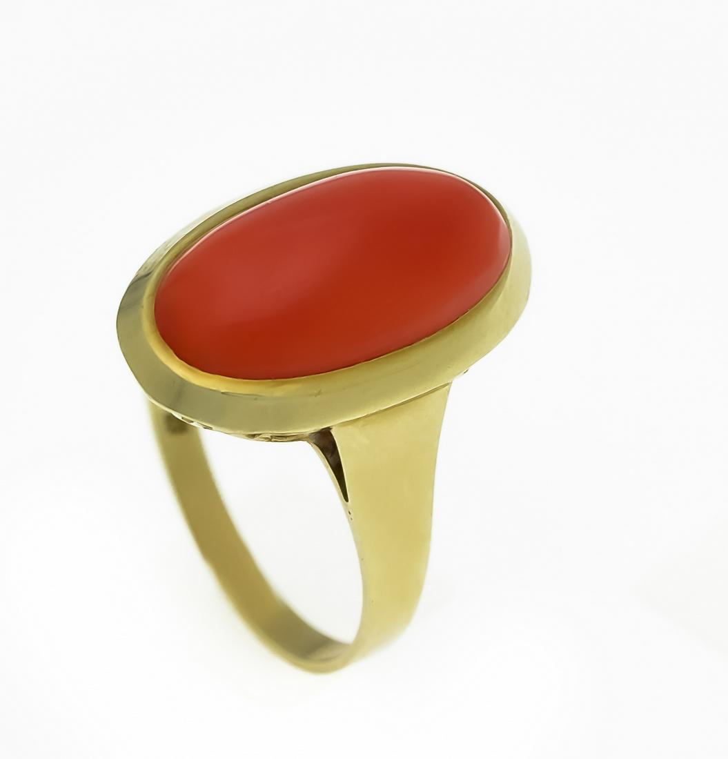 Coral ring GG 585/000 wit (1 of 1)