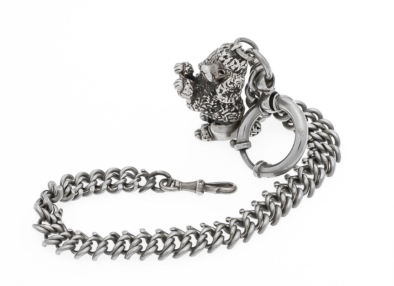 Pocket watch chain, silve (1 of 1)