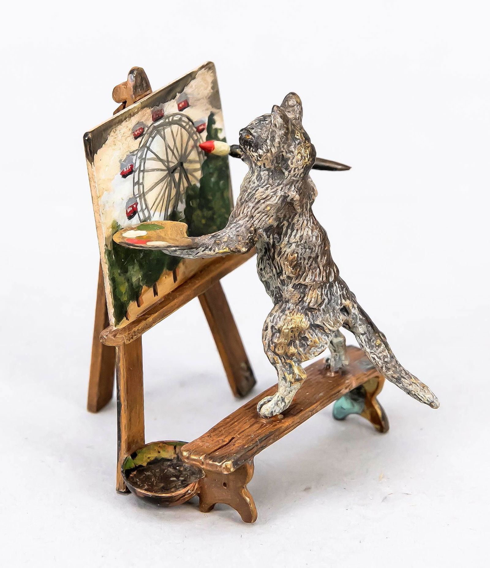Vienna bronze, cat painting a (1 of 1)