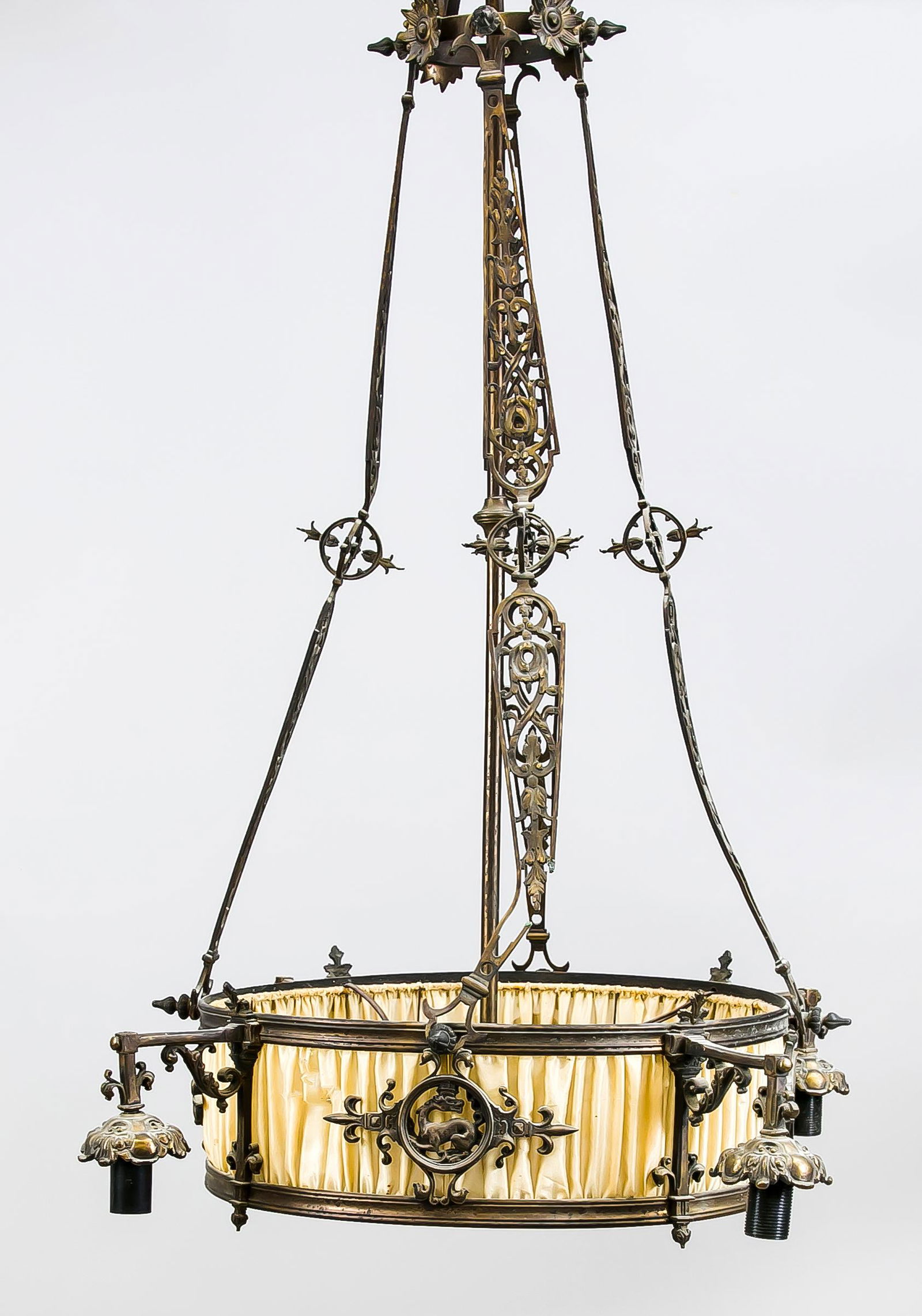 Deckenlampe um 1920, Messinggus (1 of 1)