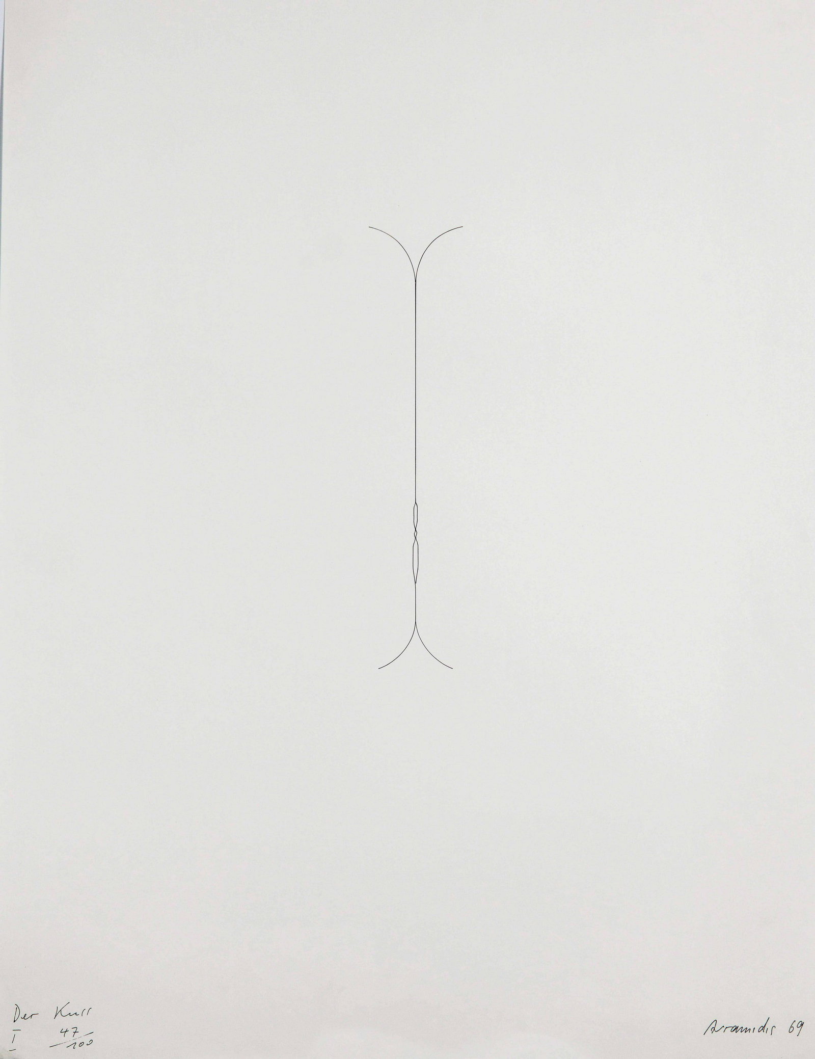 Joannis Avramidis (1922-2016),: Joannis Avramidis (1922-2016), ''The Kiss I'', lithograph, 1969, u. re. handsign., u. left titled u. num. 47/100, 63 x 48 cm