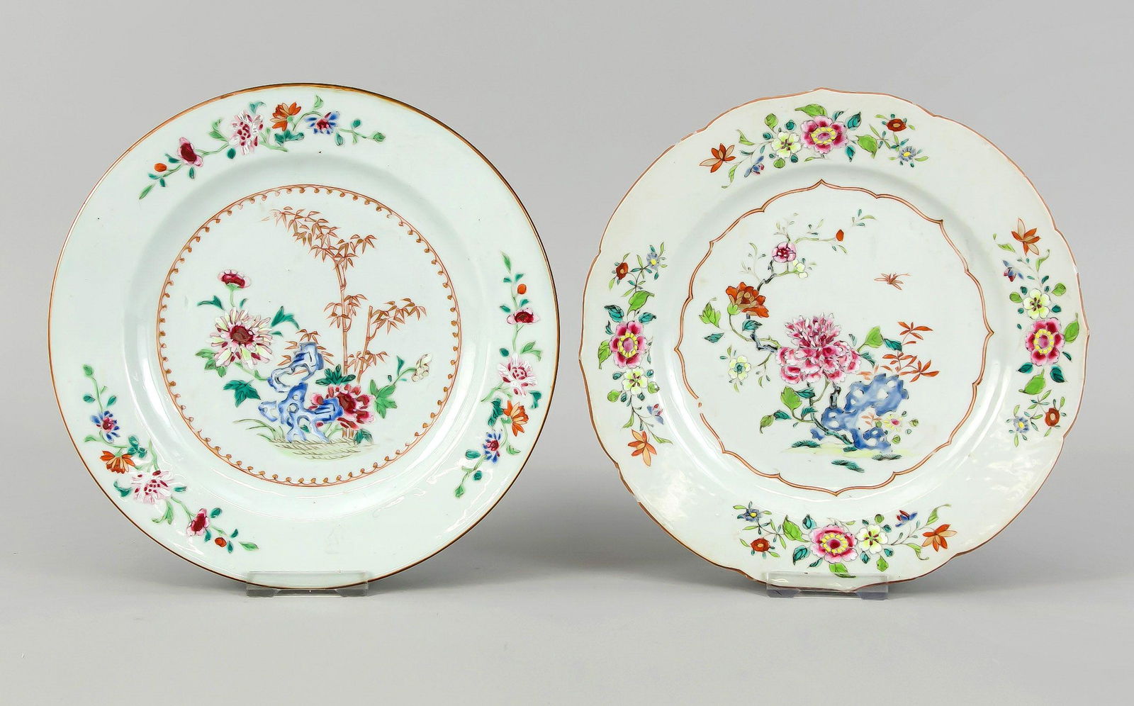 2 Famille-Rose plates, China, 18th (1 of 1)
