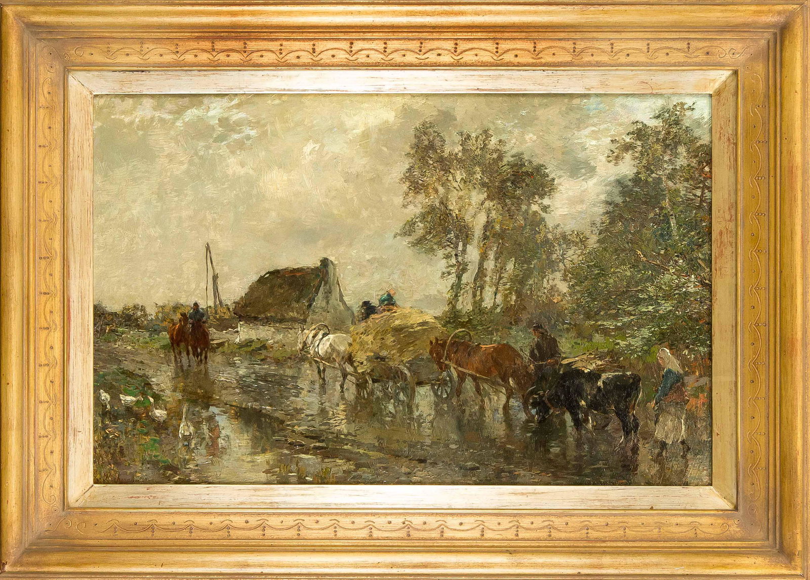 Gregor von Bochmann (1850-1930), Ge: Gregor von Bochmann (1850-1930), German-Baltic painter, born in Estonia, he received a scholarship to study at the DÃ¼sseldorf Art Academy in 1868 and studied there with Oswald Achenbachs. After num