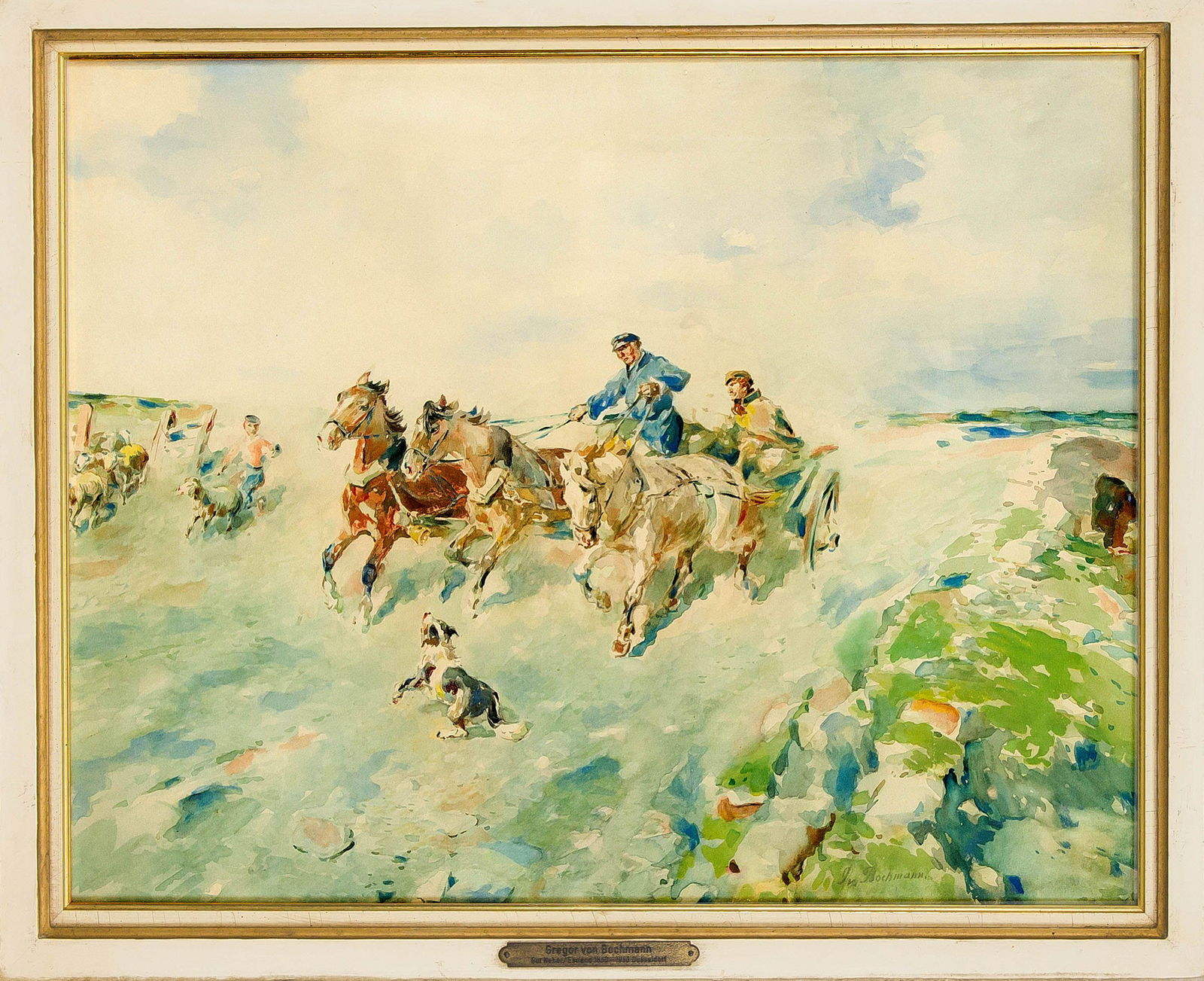 Gregor von Bochmann (1850-1930), Ge: Gregor von Bochmann (1850-1930), German-Baltic painter, born in Estonia, he received a scholarship to study at the DÃ¼sseldorf Art Academy in 1868 and studied there with Oswald Achenbachs. After num