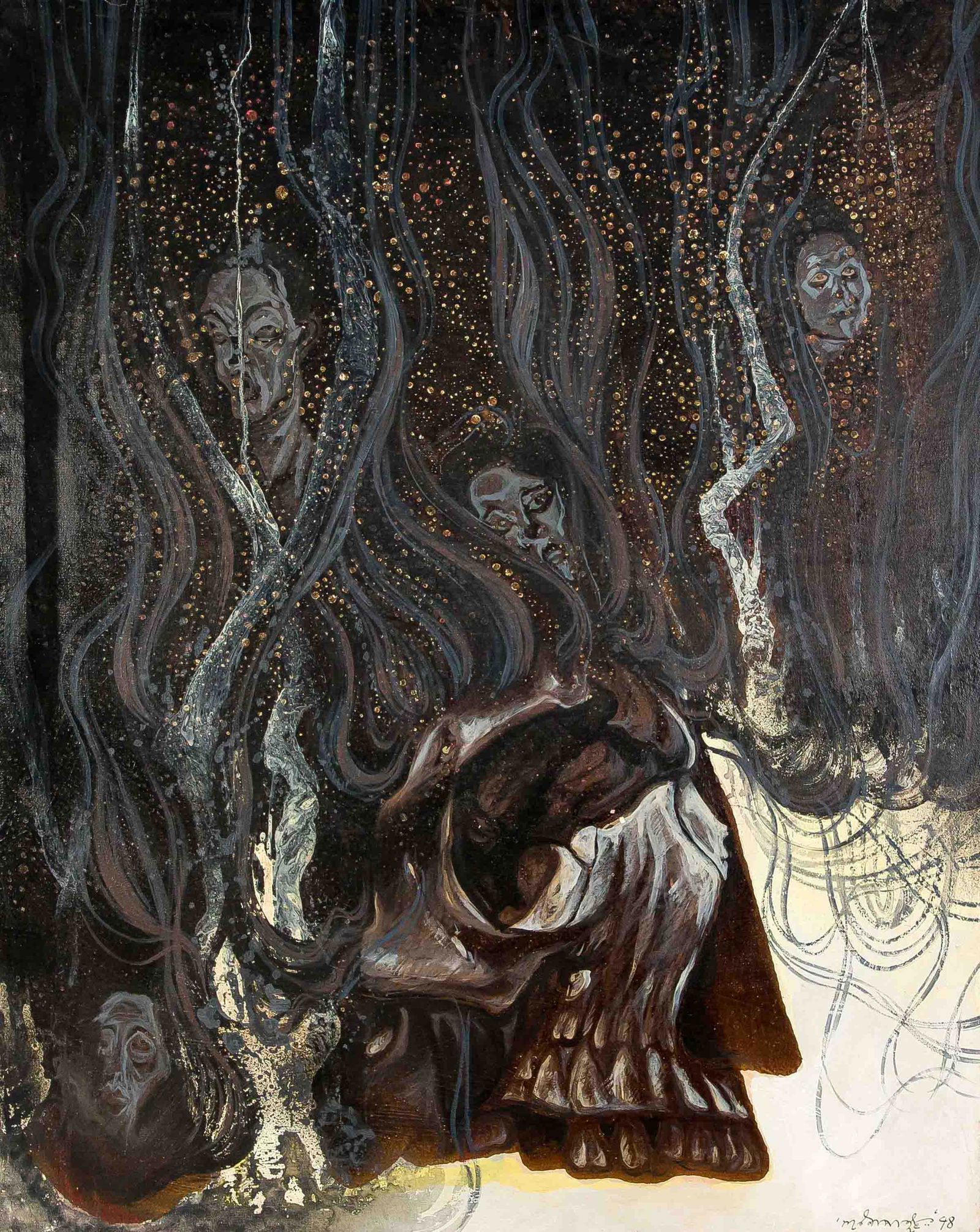 Ganesh Pyne (1937-2013), Indian arti: Ganesh Pyne (1937-2013), Indian artist from Calcutta, influenced by the ''Bengal School of Art''. He is considered one of the most important contemporary Indian artists. In his painting surrealism, fa