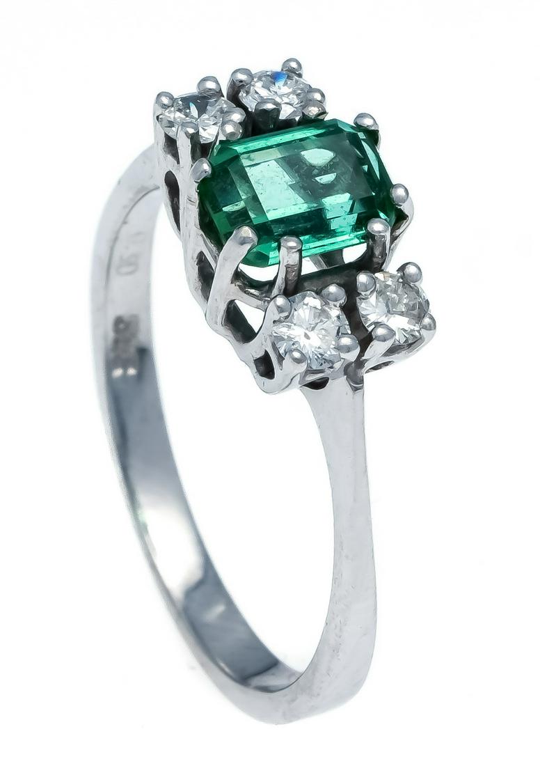 Gemstone diamond ring WG 585/0 (1 of 1)