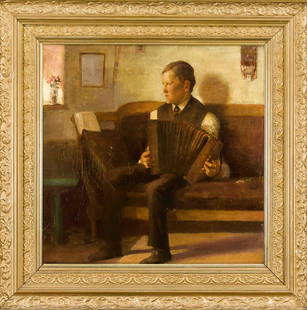 Joseph Uhl (1877-1945), a New: Joseph Uhl (1877-1945), a New York-born painter, came to Bavaria in 1897 and began studying at the Academy of Art under Ludwig von Herterich in 1899. He exhibited regularly at the Glaspalast in Munich