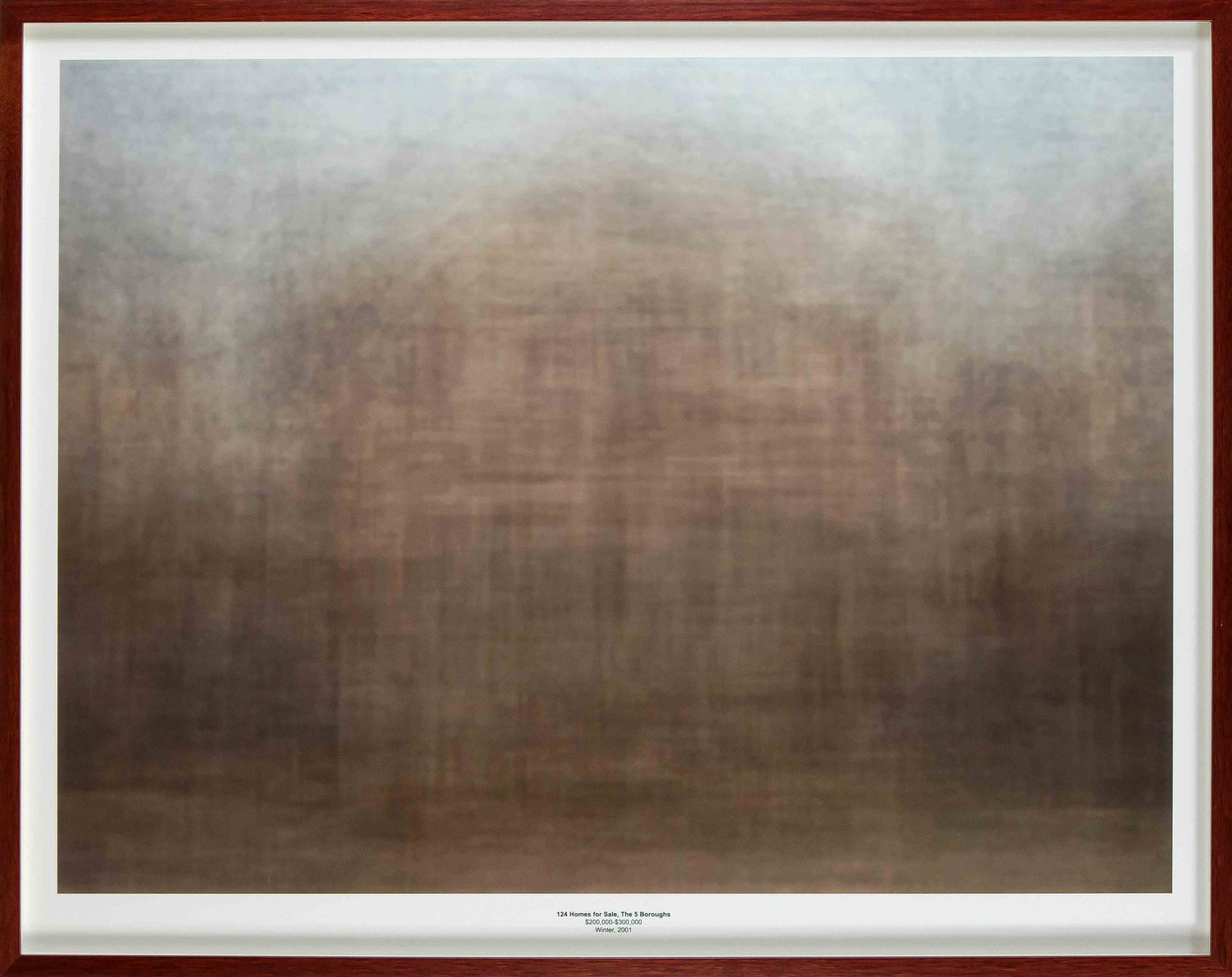 Jason Salavon (b. 1970), conte: Jason Salavon (b. 1970), contemporary u.s. artist known for his use of computer software to manipulate and reconfigure existing media and data to create new visual artworks. ''124 Homes for Sale, The