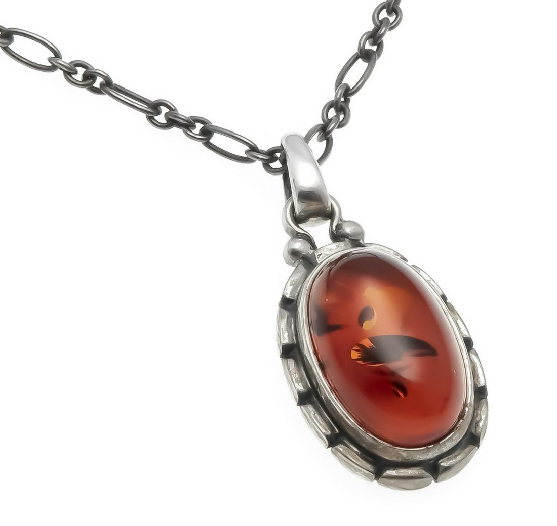 Georg Jensen amber pendant sil (1 of 2)